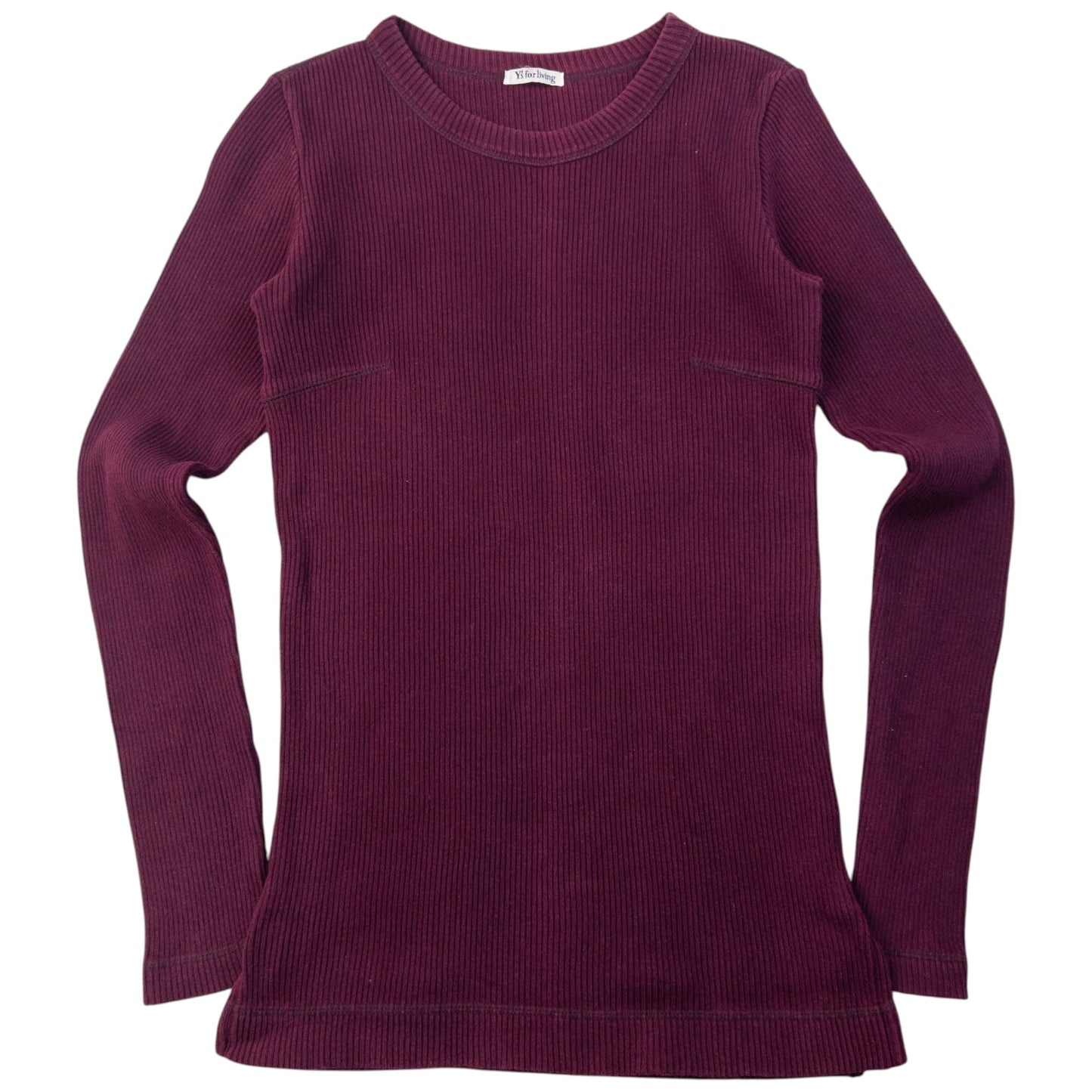 Vintage 90s Yohji Yamamoto Ribbed Jumper Womens Size S | Small, Purple