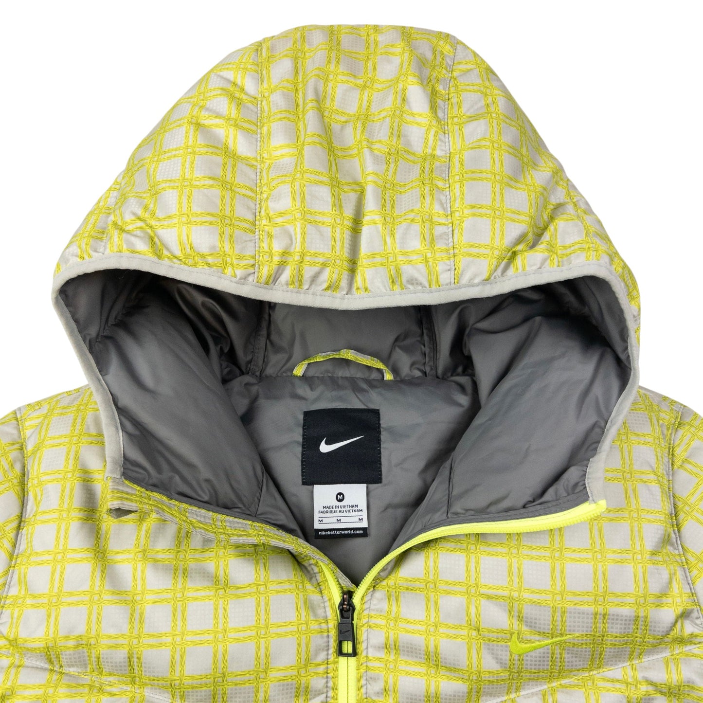 Vintage Nike Checkered Zip Up Puffer Jacket Size M | Medium, Multicoloured