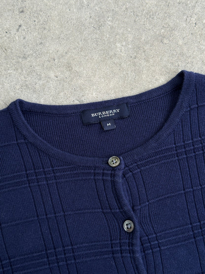 Burberry London 2000s Pure Cotton Check Cardigan - S