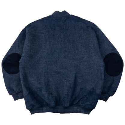 Vintage Burberry Button Up Wool Bomber Jacket Size L