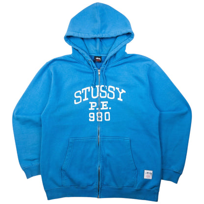 Vintage Stussy Zip Up Graphic Hoodie Size M