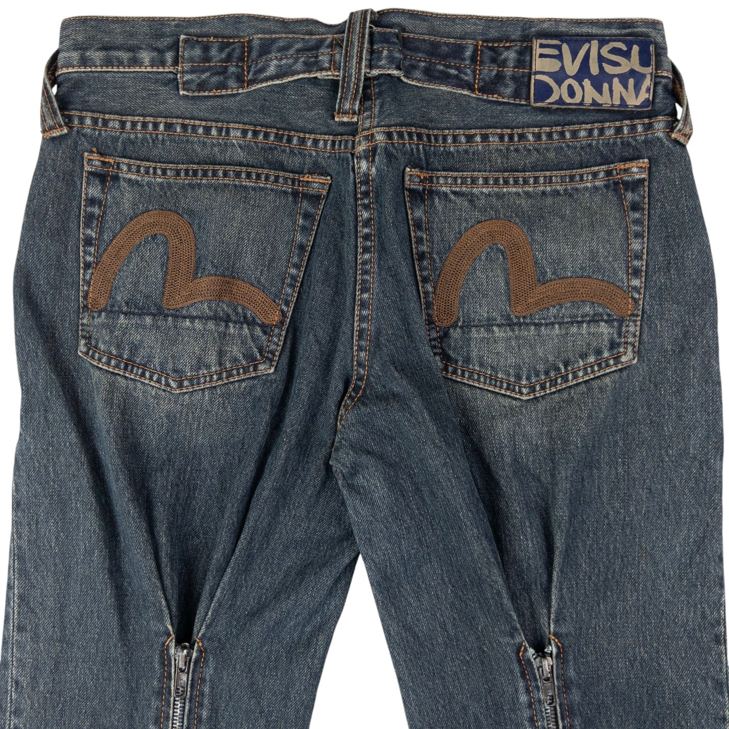 Vintage Evisu Zip Bondage Double Gull Japanese Denim  Jeans Size W30