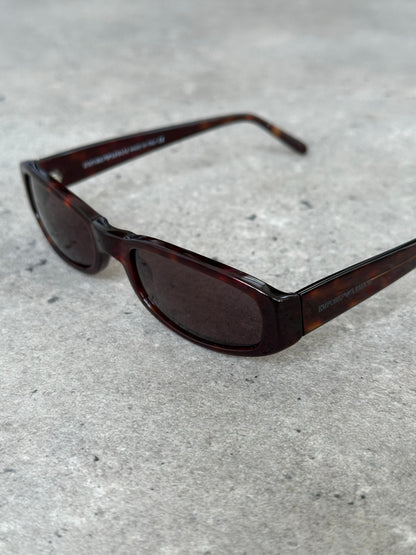 Emporio Armani 1990s Tortoiseshell Rectangle Mini Sunglasses