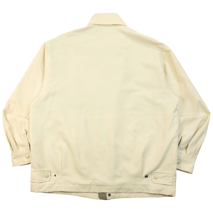 Vintage 90s YSL Yves Saint Laurent Harrington Jacket Size M | Medium, Cream
