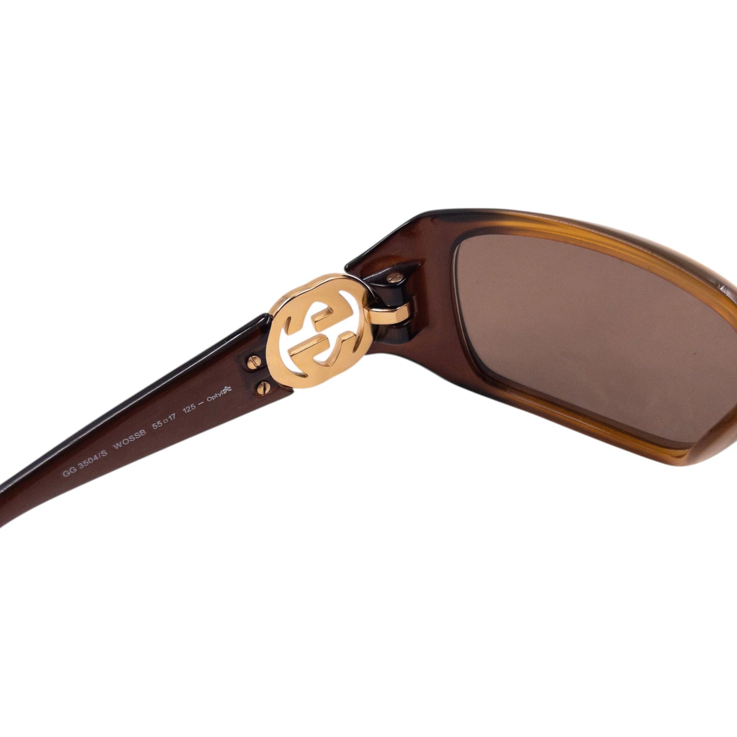 Vintage 2012 Gucci Logo Sunglasses | O/S, Brown
