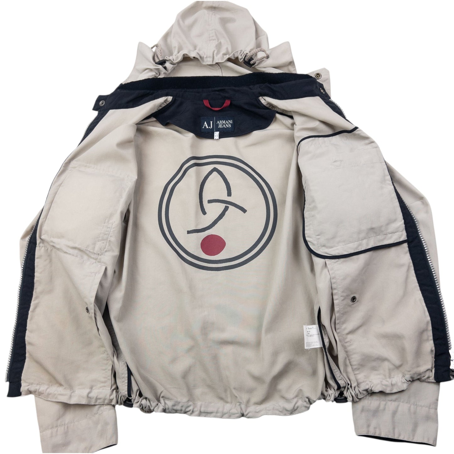 Vintage 2000s Armani Jeans Zip Up Cargo Jacket Size M