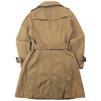 Vintage 2000s Burberry Belt Waist Trench Jacket Womens Size S | Small, Beige