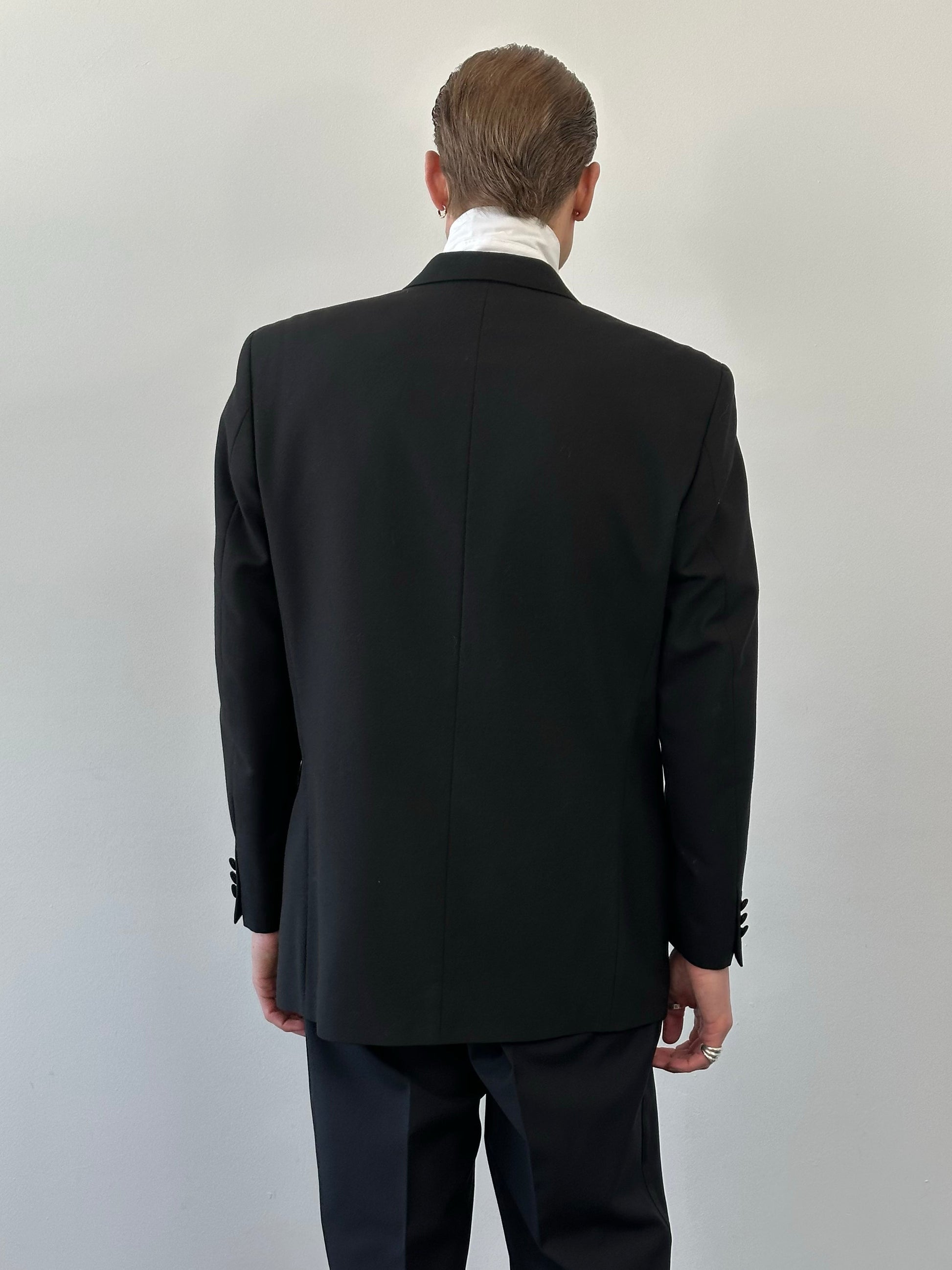 Vintage 1990s Tuxedo Double Breasted Blazer - 42R