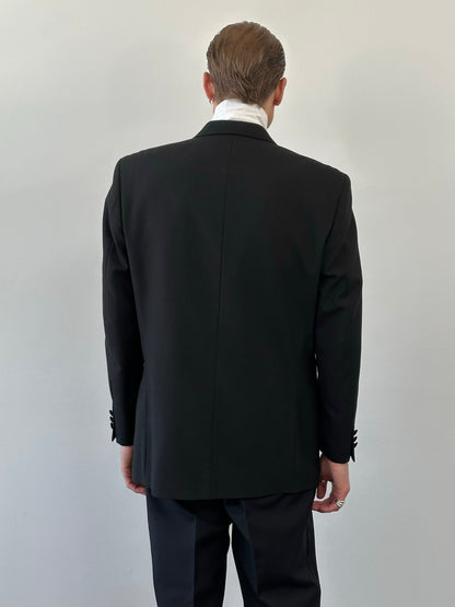 Vintage 1990s Tuxedo Double Breasted Blazer - 42R