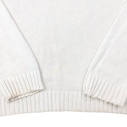Vintage 2000s YSL Yves Saint Laurent Knit Jumper Size M | Medium, White