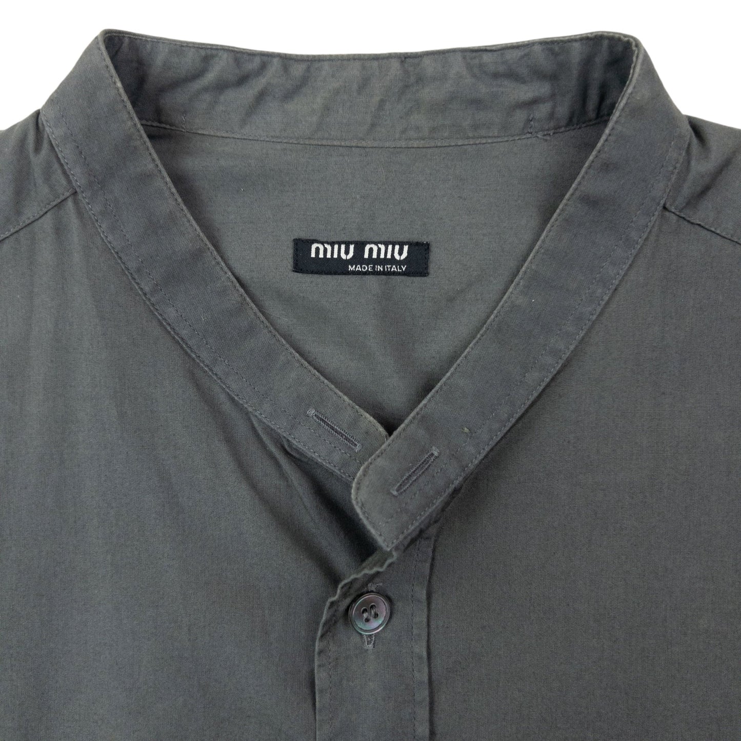 Vintage 2000s Miu Miu Long Sleeve Button Up Shirt Size M | Medium, Grey