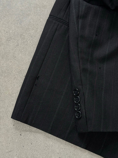 Christian Dior Monsieur 1980s pure wool double-breasted blazer in size 44L/XL, tailored fit with classic lapels and button closures.
