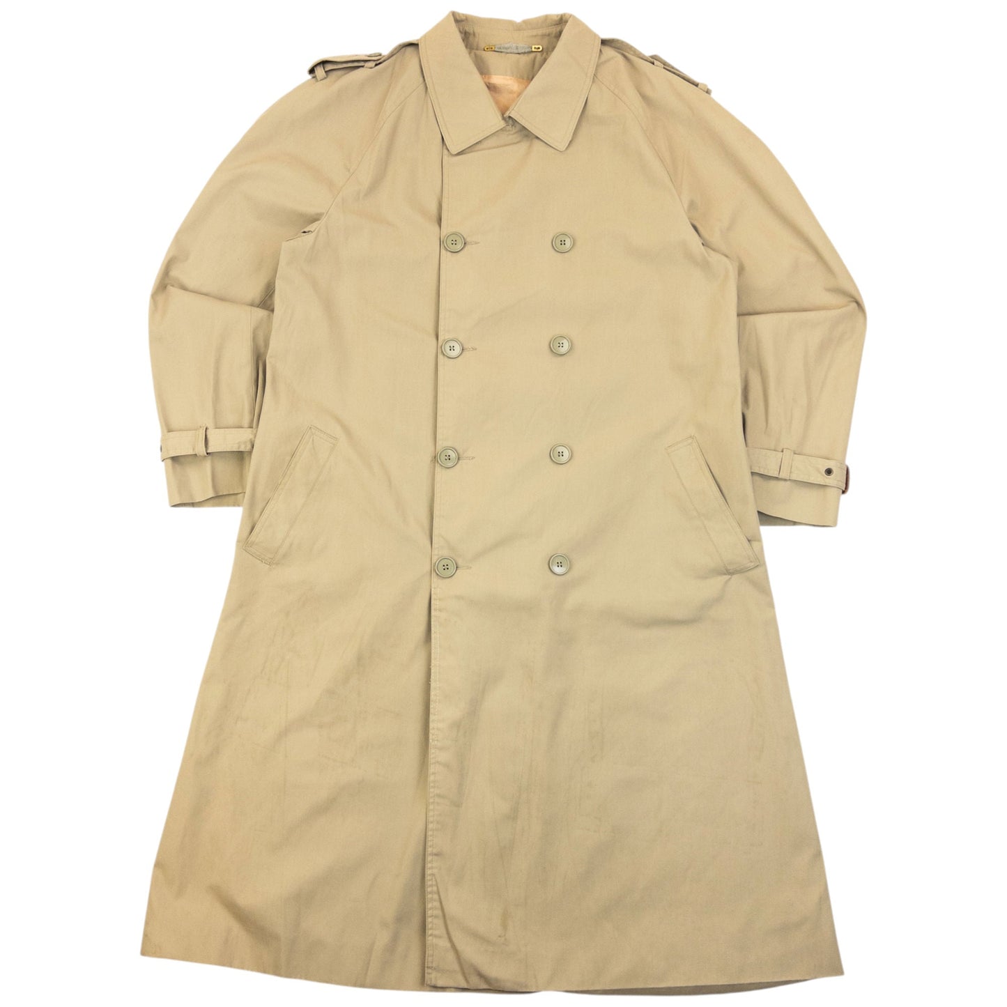 Vintage 80s YSL Yves Saint Laurent Trench Jacket Size L | Large, Beige