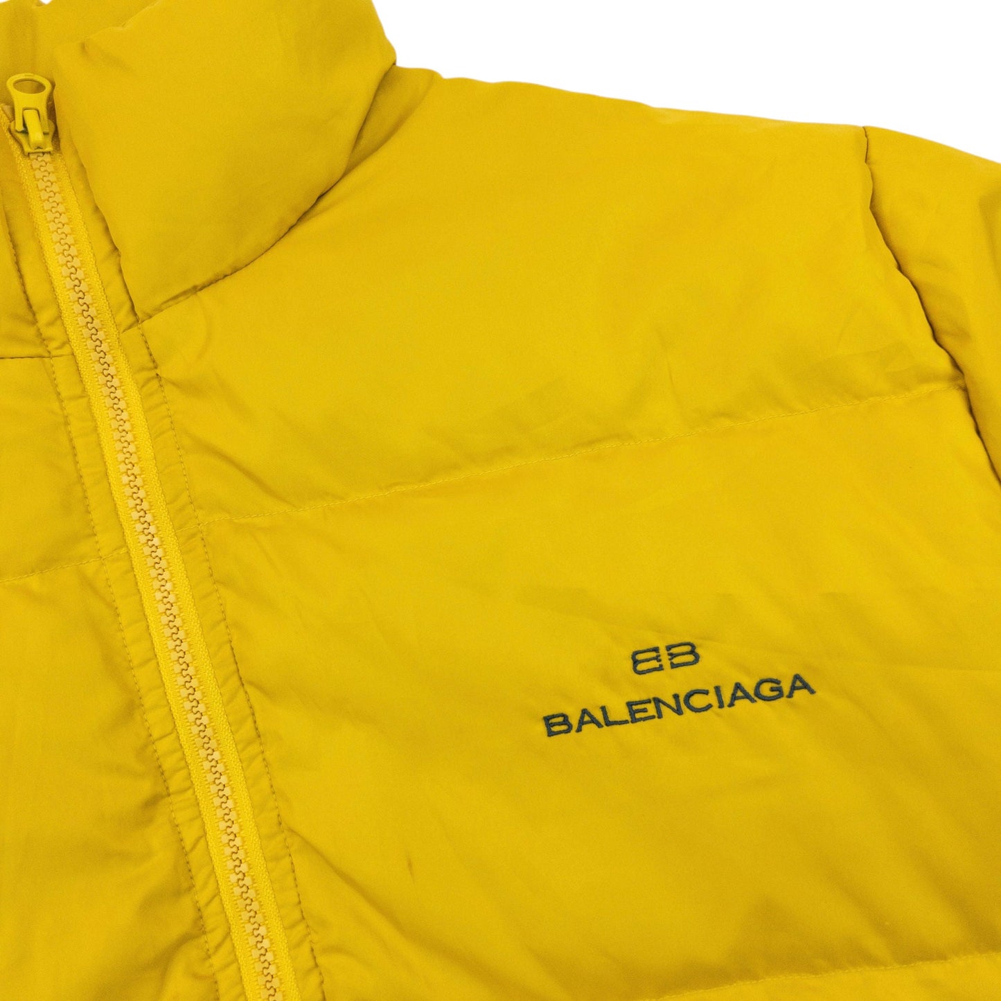 Vintage 90s Balenciaga Zip Up Puffer Jacket Size M | Medium, Yellow