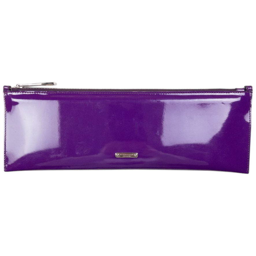 Vintage Burberry Patent Leather Clutch Shoulder Bag