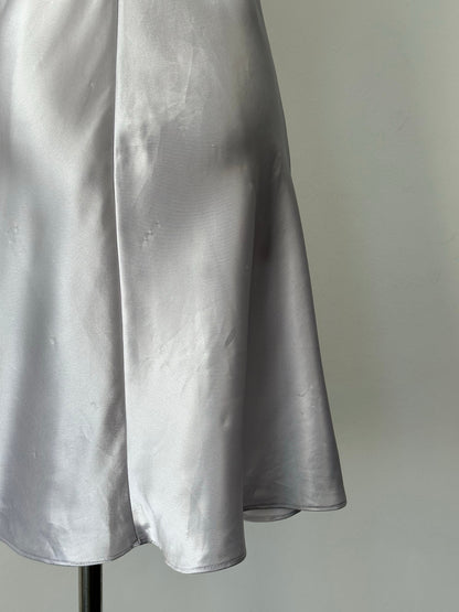 Vintage 1990s Satin Pearl Mini Slip Dress - S