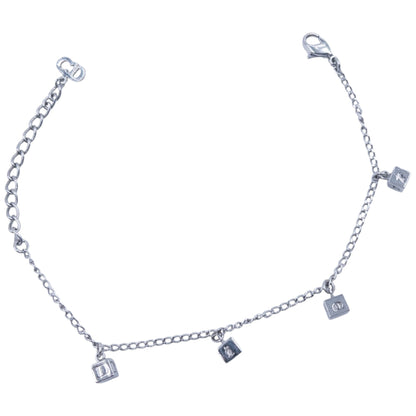 Vintage 2000s Dior Silver Dice Charm Bracelet