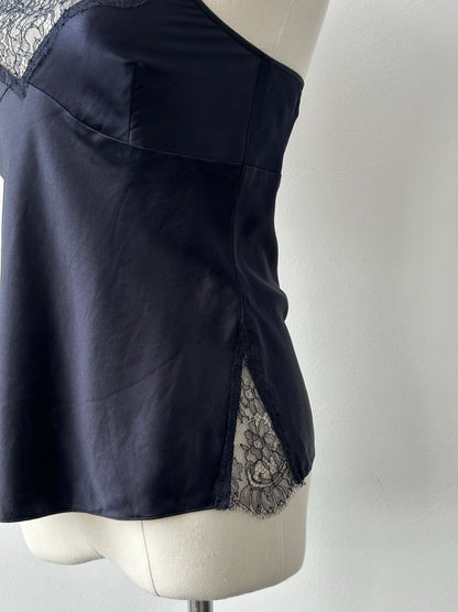 DKNY 2000s Silk Lace Cami Top - XS