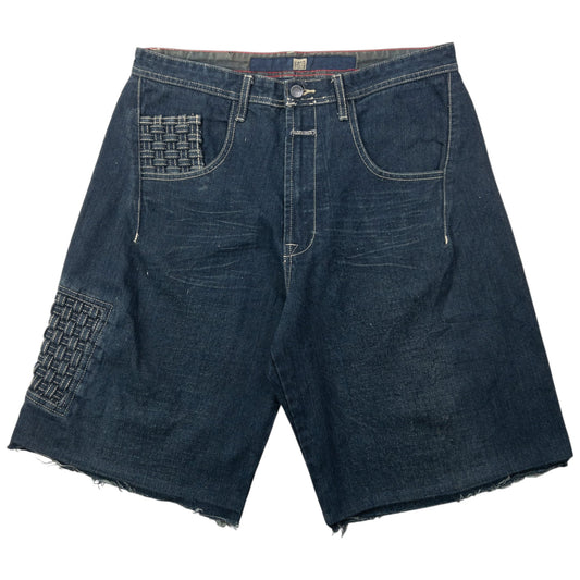 Vintage 2000s Marithe + Francois Girbaud Woven Patchwork Denim Jeans Size W32 | W32, Navy