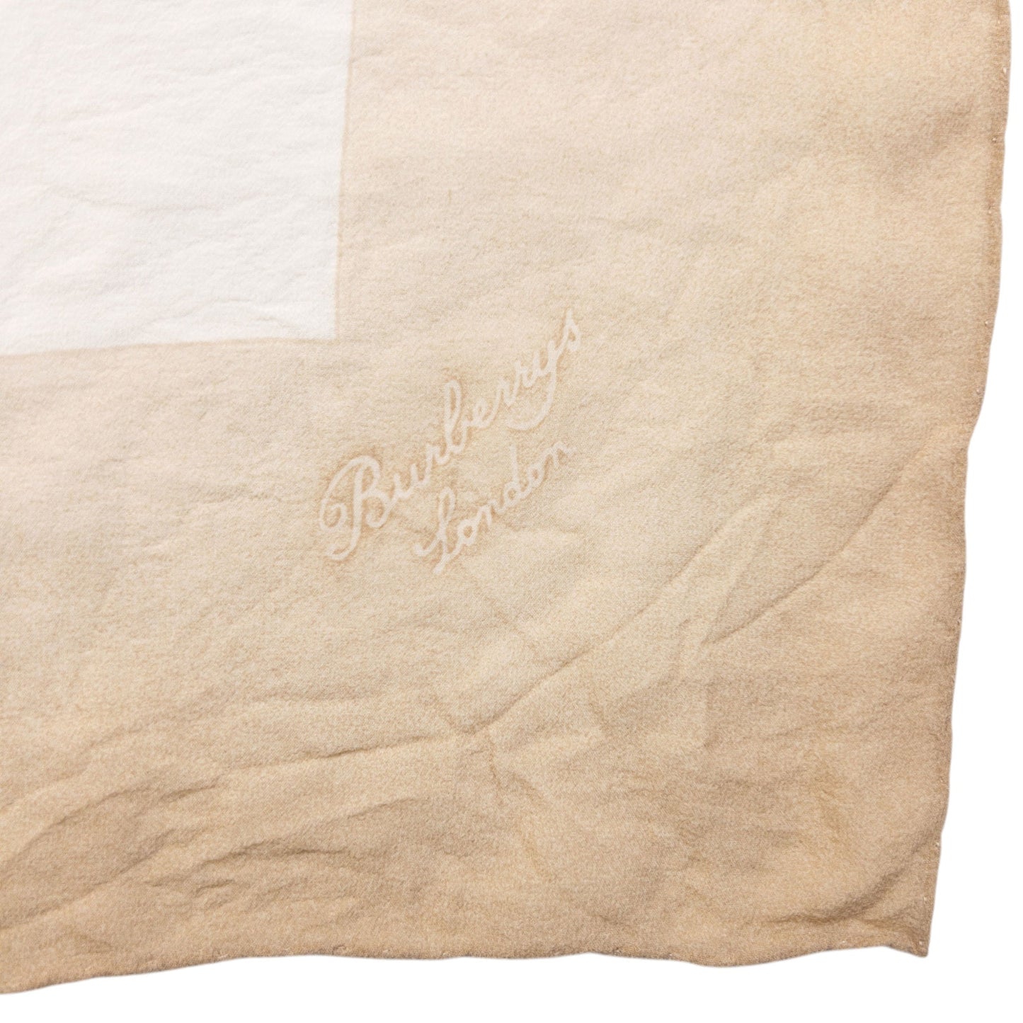 Vintage 90s Burberry Nova Check Sheer Silk Scarf | O/S, Beige