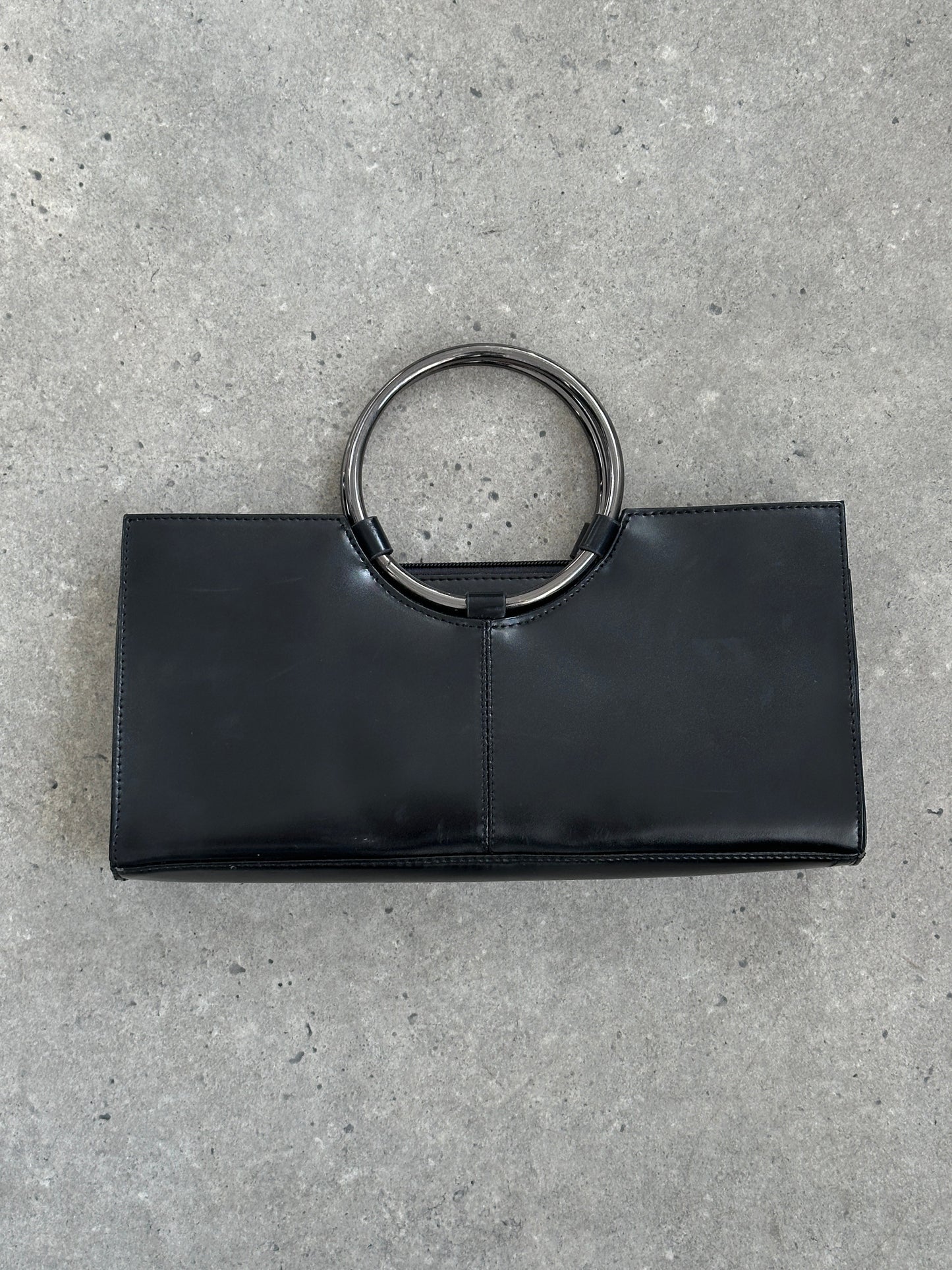 Vintage 2000s Leather Minimal Ring Bag