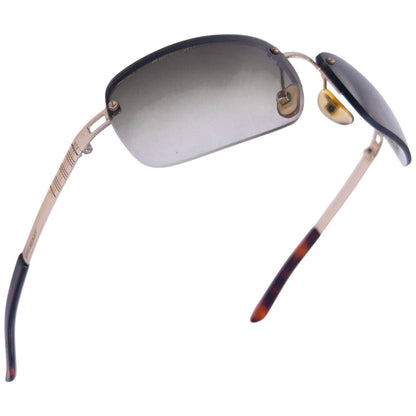 Vintage Burberry Nova Check Rimless Sunglasses