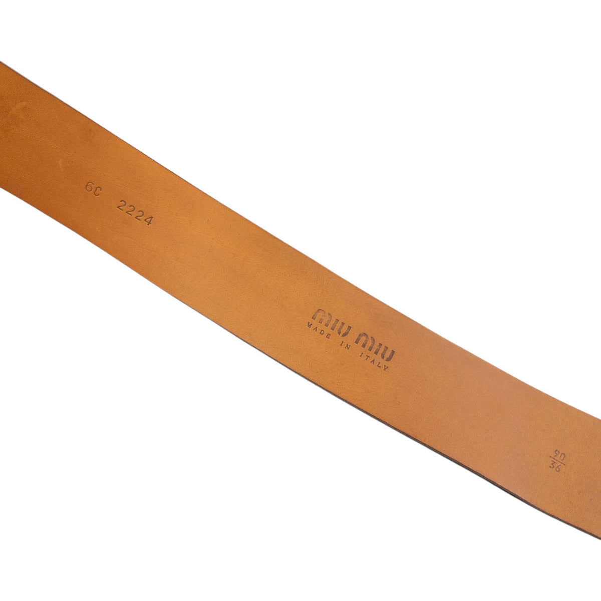 Vintage 2000sMiu Miu Leather Belt Size L | O/S, Black