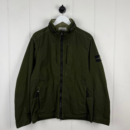 Stone Island Nylon Metal Flock Zip-Away Hood Jacket (L) | Large, Red