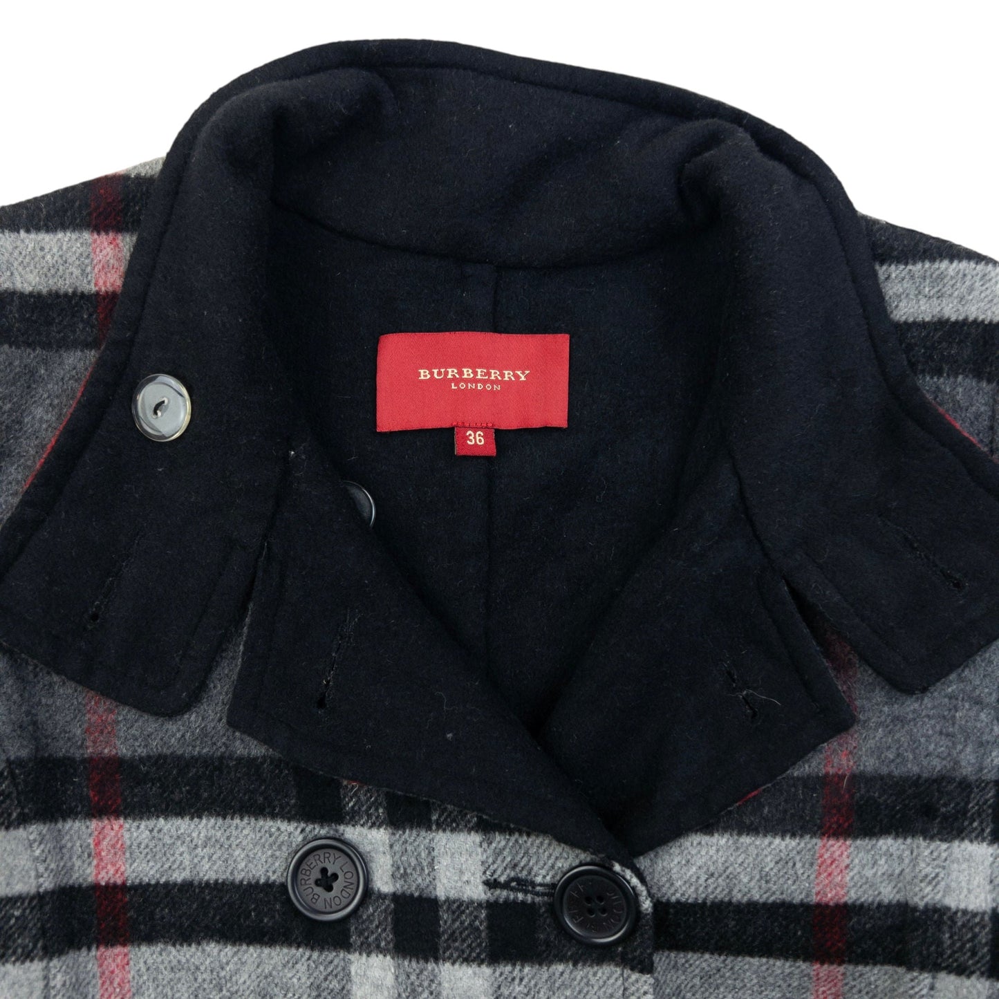 Vintage 2000s Burberry Nova Check Wool Jacket Womens Size S | Small, Grey