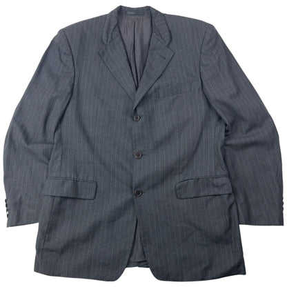 Vintage 2000s Hugo Boss Pinstripe Jacket & Trousers Suit Set Size XL | W36, Grey