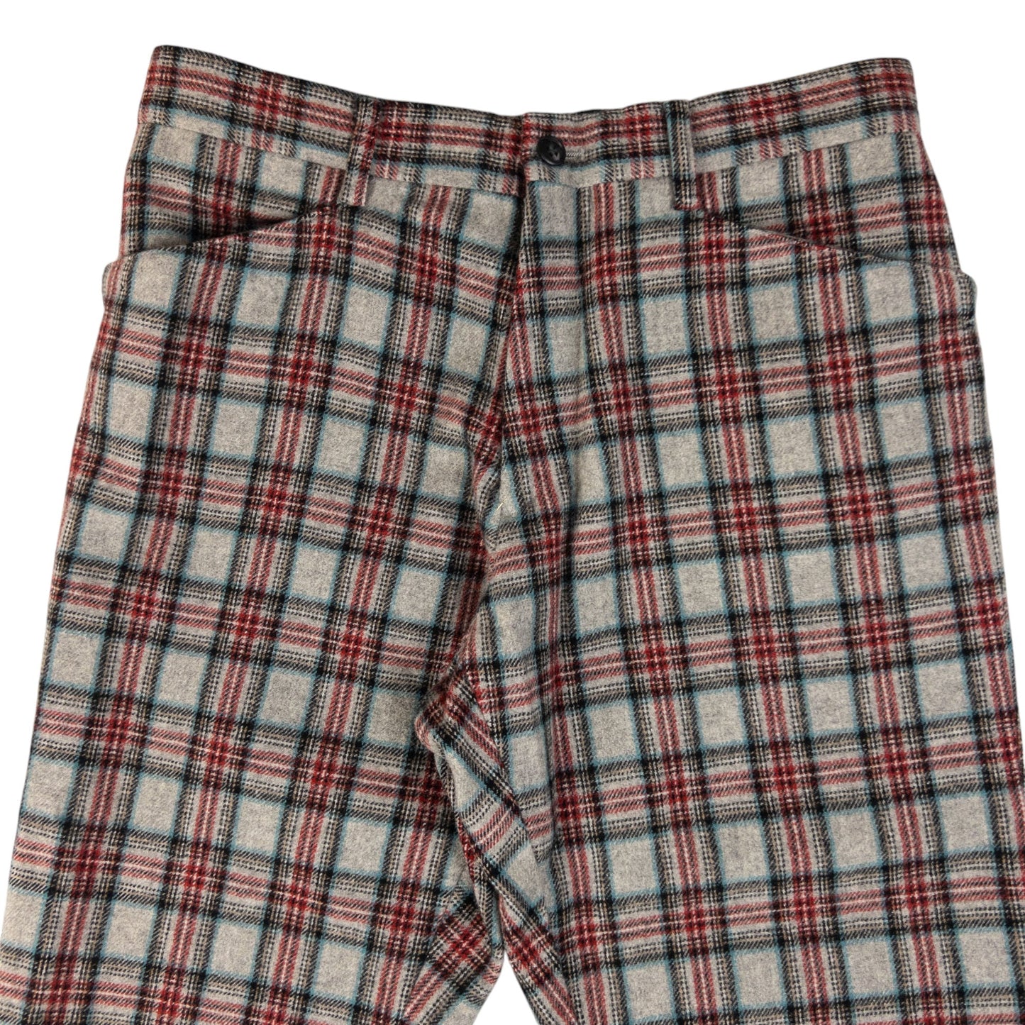 Vintage PPFM Tartan Wool Trousers Size W28