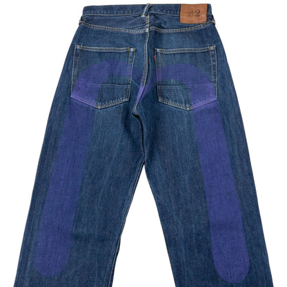 Vintage 90s Evisu Painted Daicock Japanese Denim Jeans Size W31