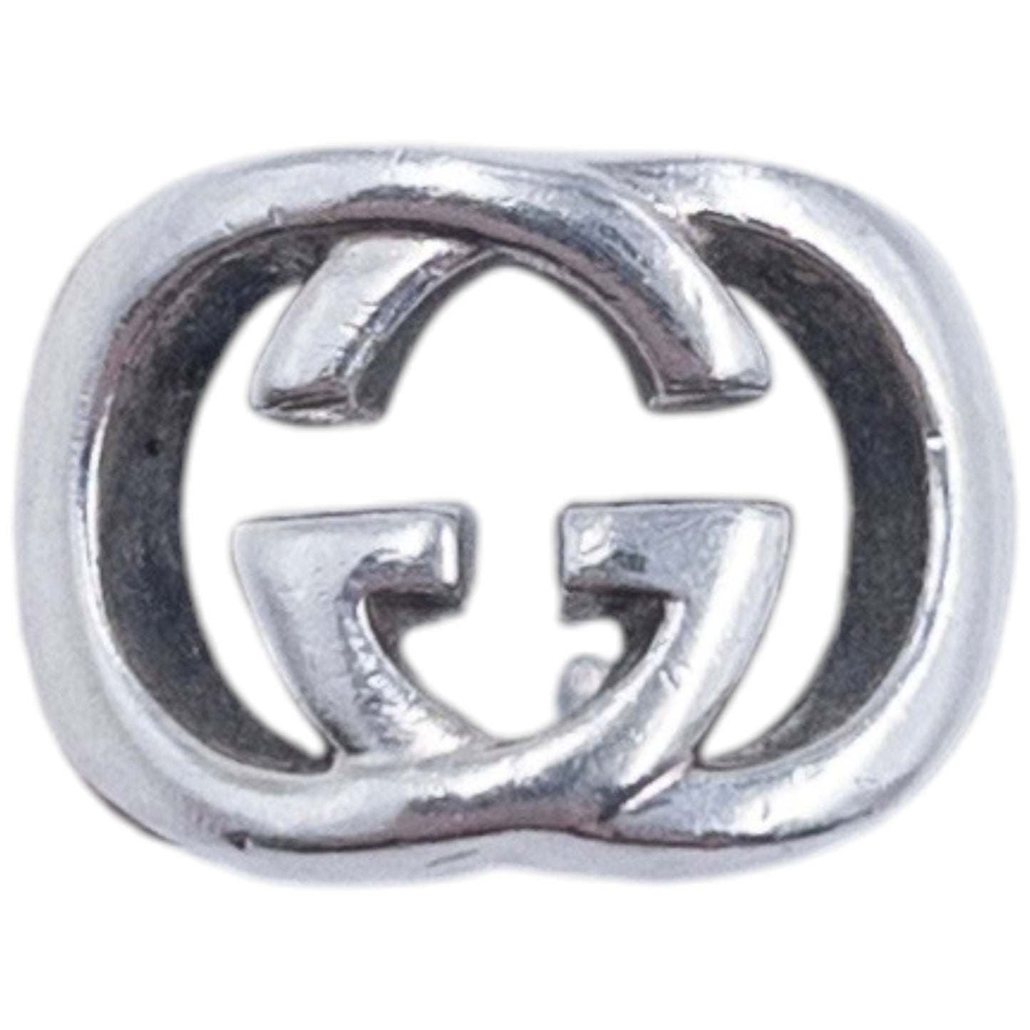 Vintage 2000s Gucci Silver Logo Ring | O/S, Grey