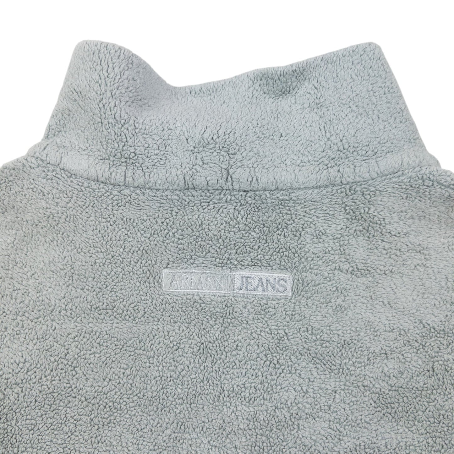 Vintage 90s Armani Jeans Cropped Fleece Jacket Womens Size M