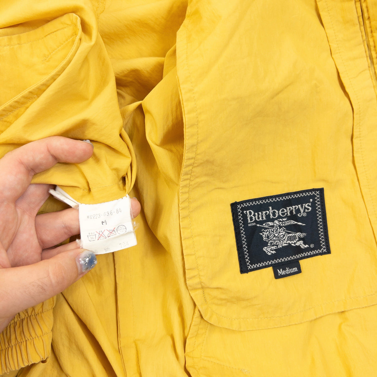 Vintage 90s Burberry Zip Up Jacket Size XS | XS, Yellow