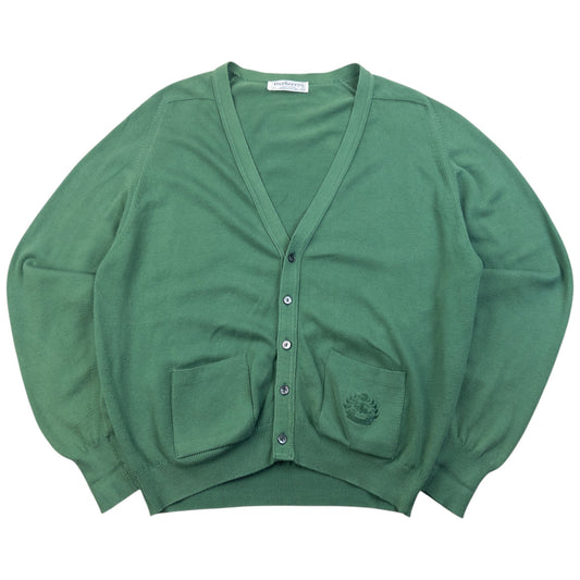 Vintage 90s Burberry Button Up Cardigan Size XL | XL, Green