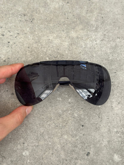 Giorgio Armani 2000s Oversized Shield Rimless Sunglasses