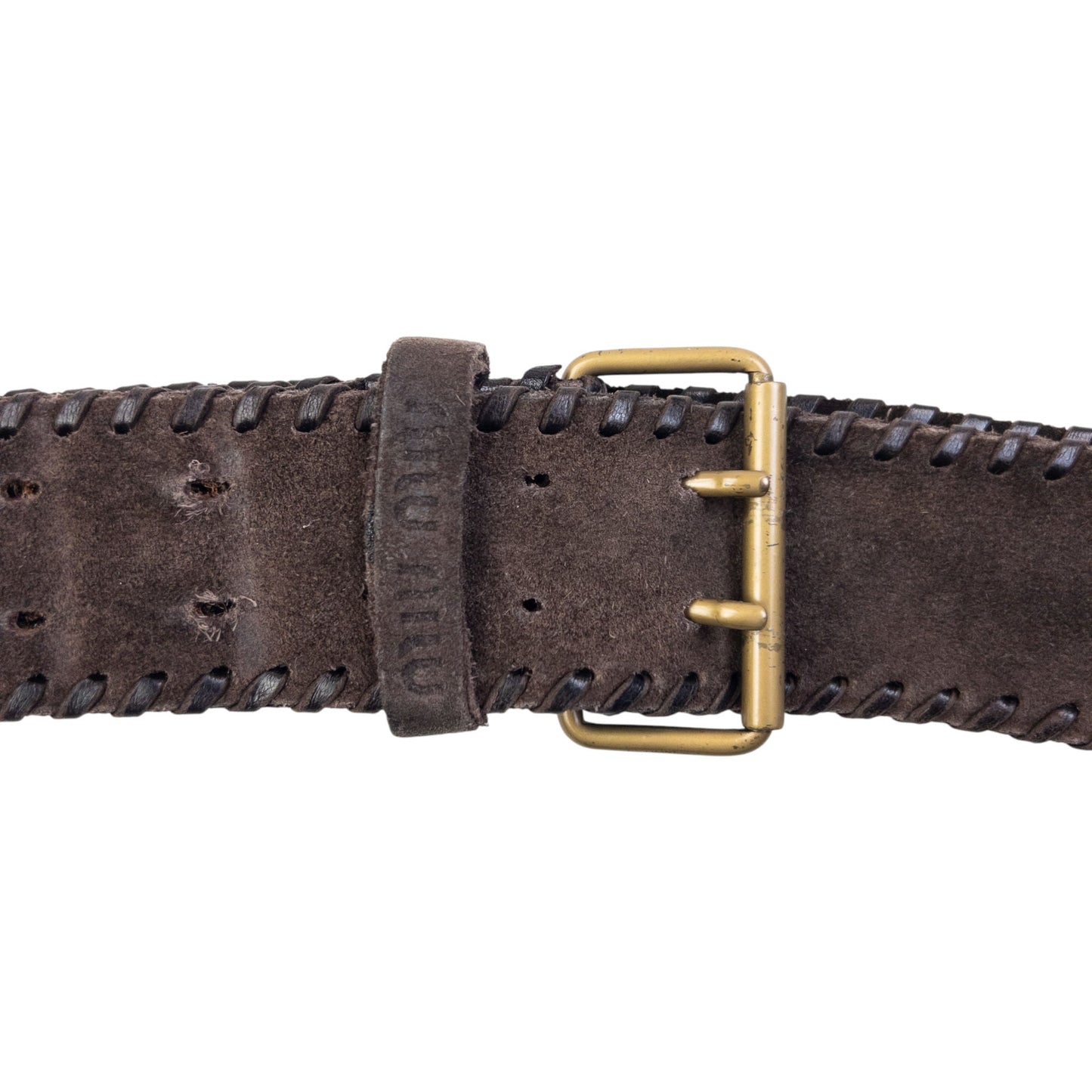 Vintage 2000s Miu Miu Suede Leather Belt Size L | O/S, Brown
