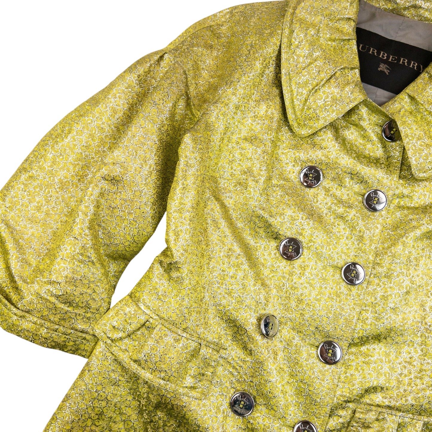 Vintage 2007 Burberry Button Up Pattern Jacket Womens Size M | Medium, Green