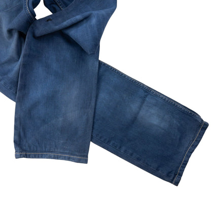 Vintage Jizo Bosatsu Embroidered Koi Fish Troll Japanese Denim Jeans Size W31