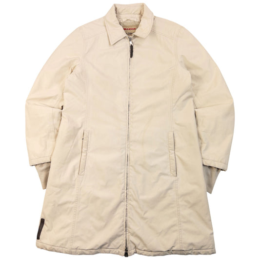 Vintage 2000s Prada Sport Goretex Padded Jacket Womens Size L | Large, Cream