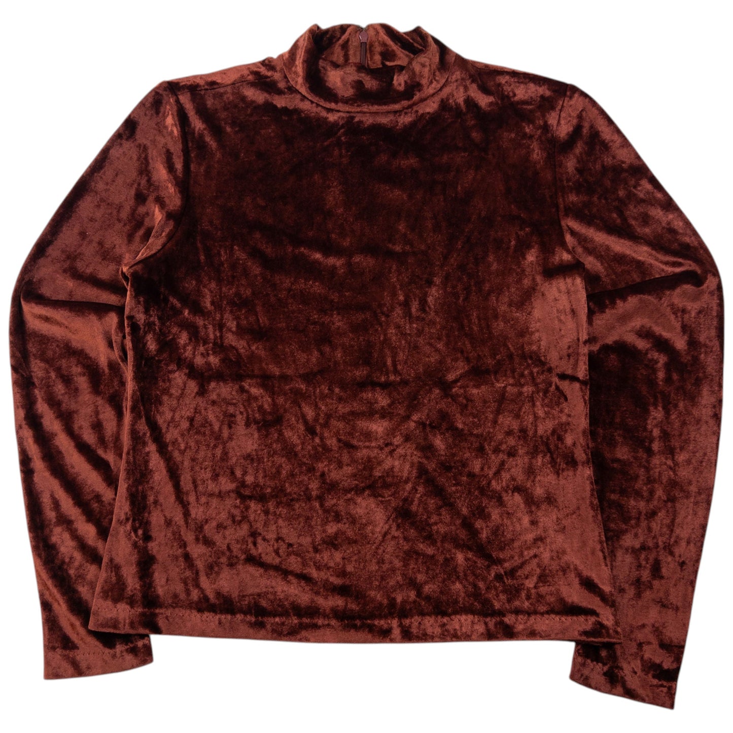 Vintage 90s Balenciaga Velour Long Sleeve Top Womens Size S | Small, Brown