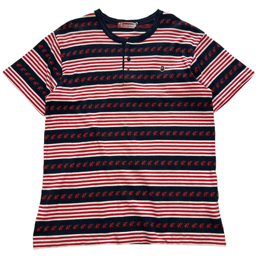 Vintage Bape Striped T Shirt Size L