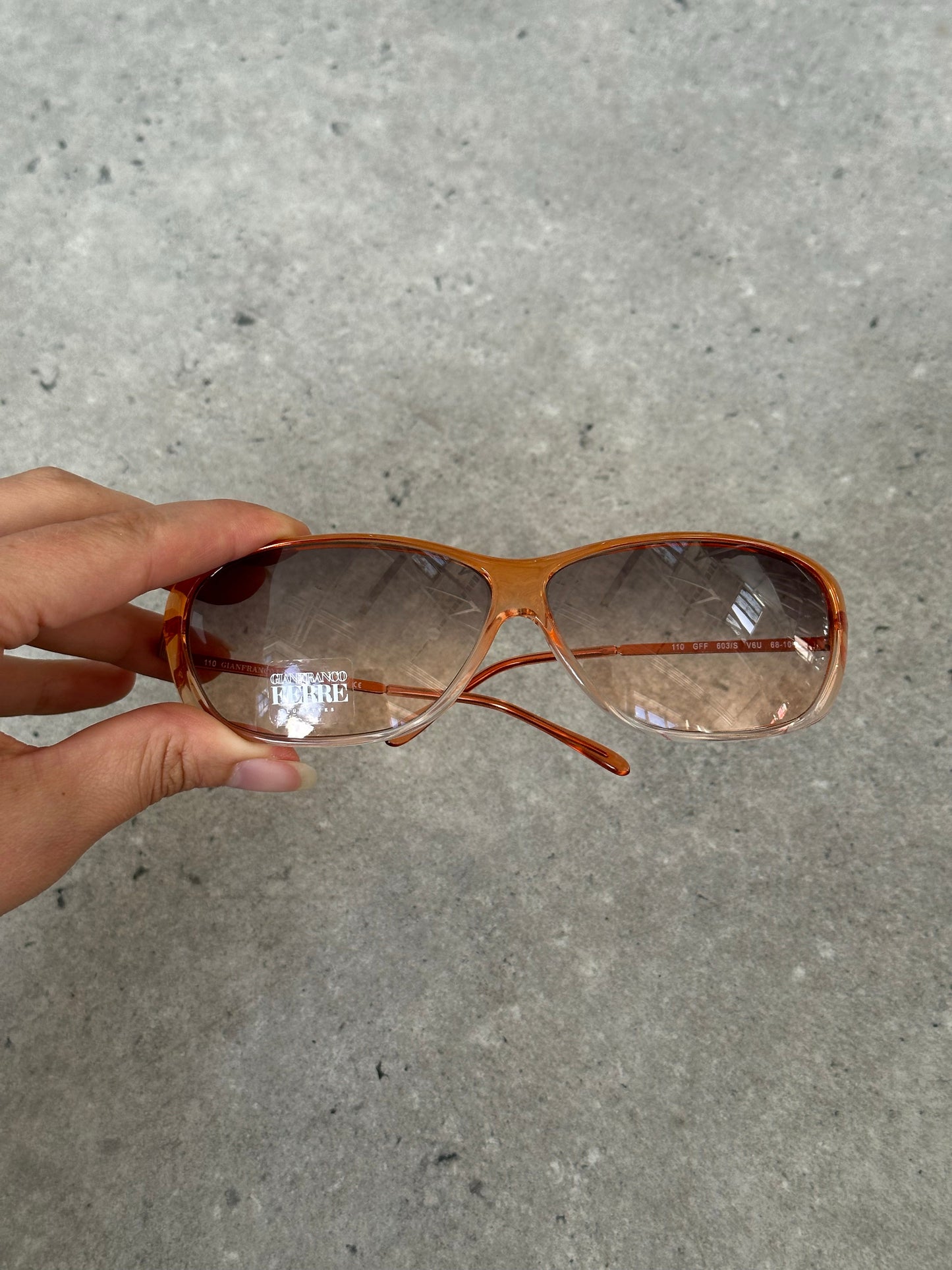 Gianfranco Ferre 1990s Gradient Shield Sunglasses