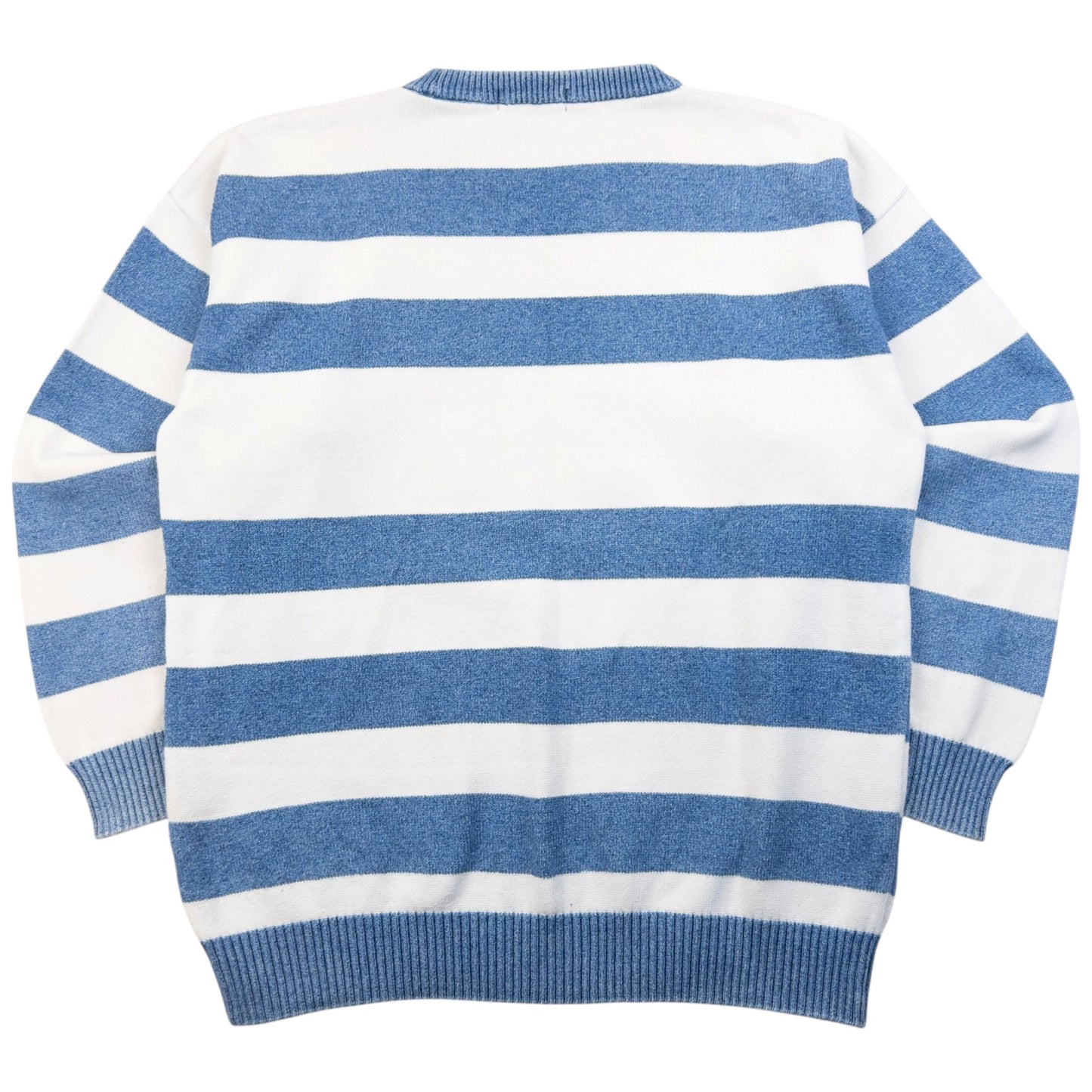 Vintage 90s Burberry Blues Striped Knit Jumper Size L | Large, Multicoloured