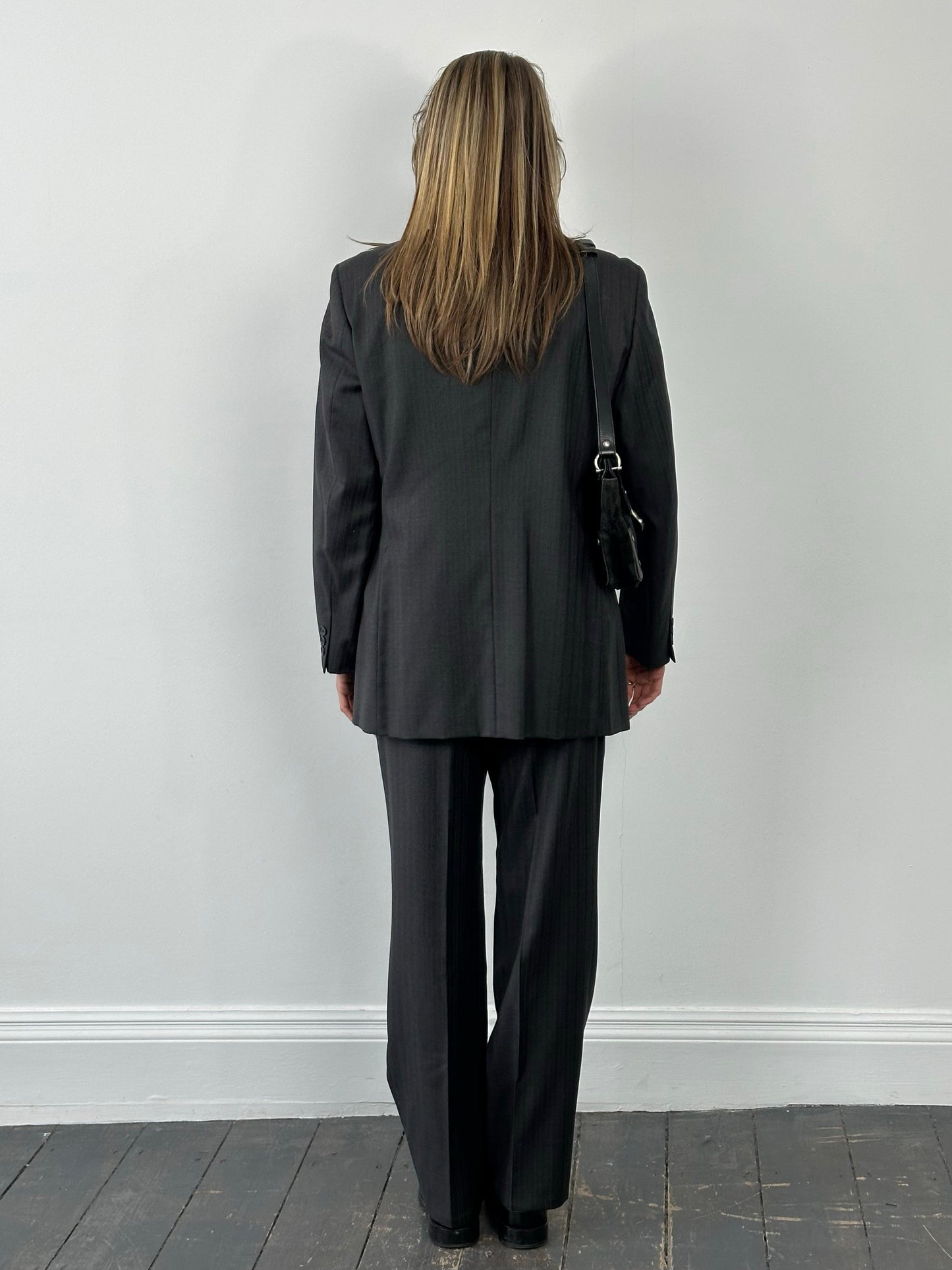 Loro Piana x Durban 1990s Pure Wool Double Breasted Stripe Suit - 38R/W30
