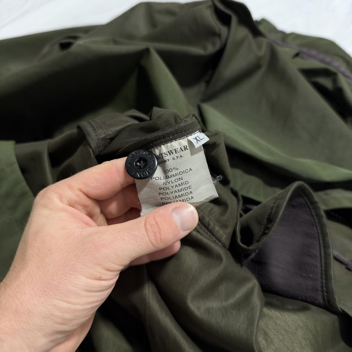 Stone Island 1998 Nylam Jacket | XL, Olive Green