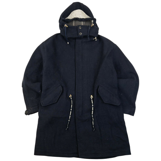 Vintage 90s Armani Jeans Zip Up Wool Jacket Size XXL | XXL, Navy