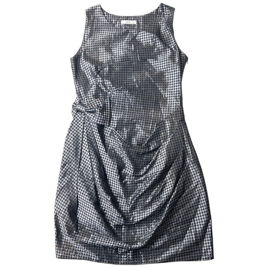 Vintage Prada Houndstooth Ruched Bow Dress Womens Size M