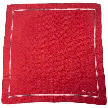 Vintage Dior Monogram Silk Scarf | O/S, Red